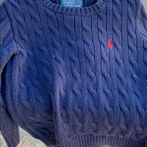 Navy polo sweater